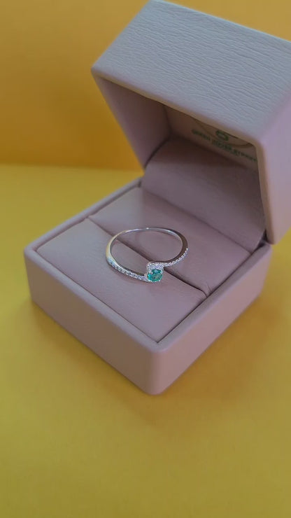 Anillo en plata 925 con esmeralda certificada